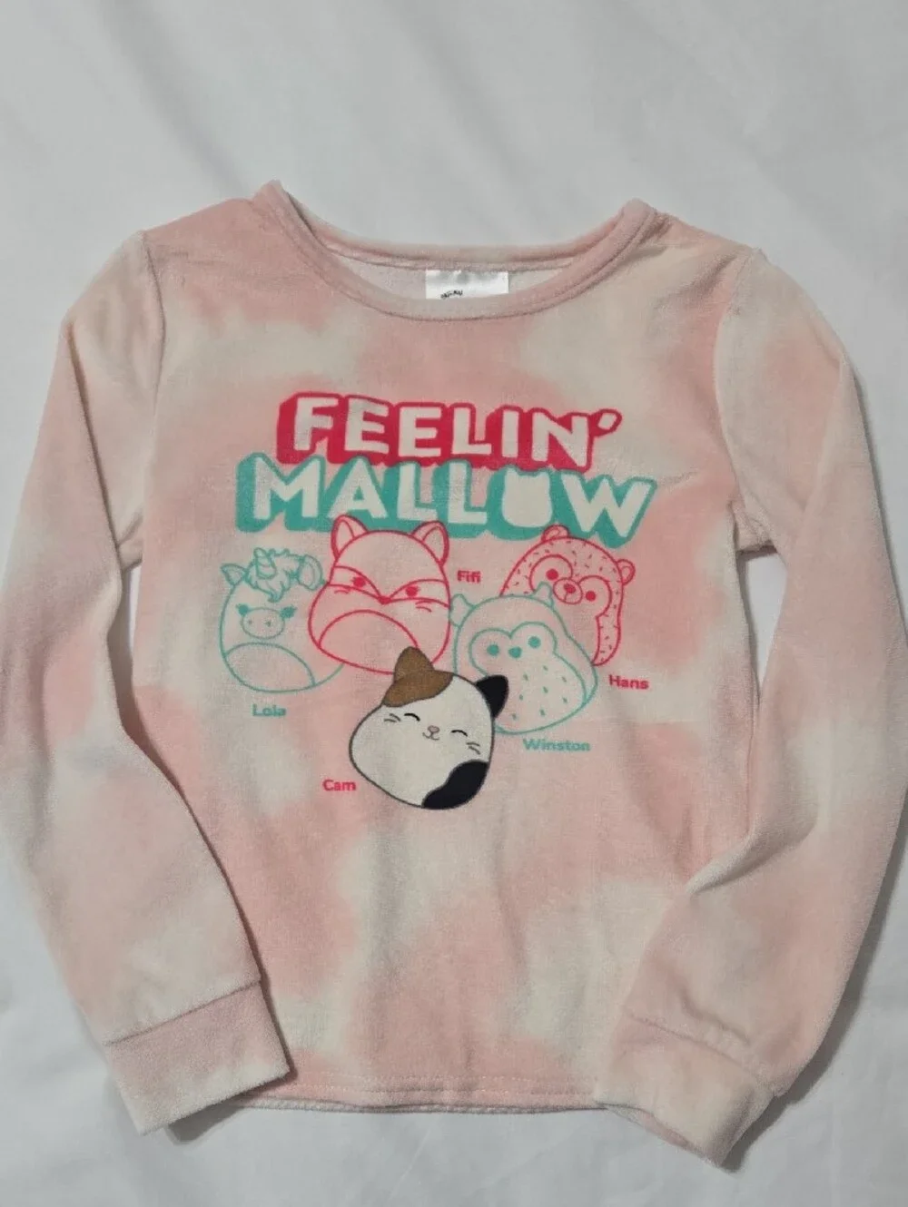 Squishmallows 'Feelin' Mallow' Pink Tie-Dye Plush Pajama Set
